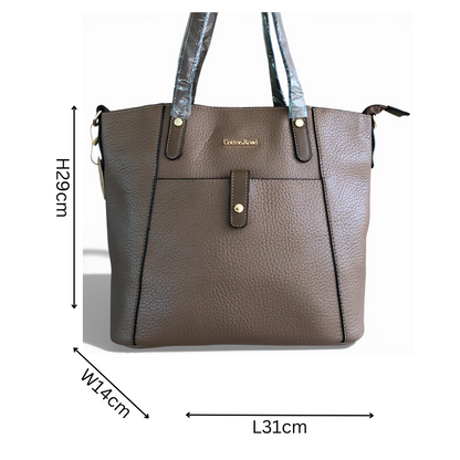 Cotton Road Handbag: KHAKI PU Leather Handbag