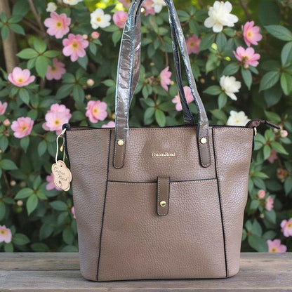 Cotton Road Handbag: KHAKI PU Leather Handbag