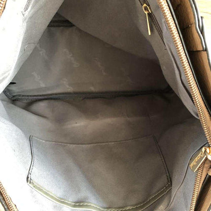 Cotton Road Handbag: KHAKI PU Leather Handbag