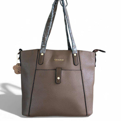 Cotton Road Handbag: KHAKI PU Leather Handbag