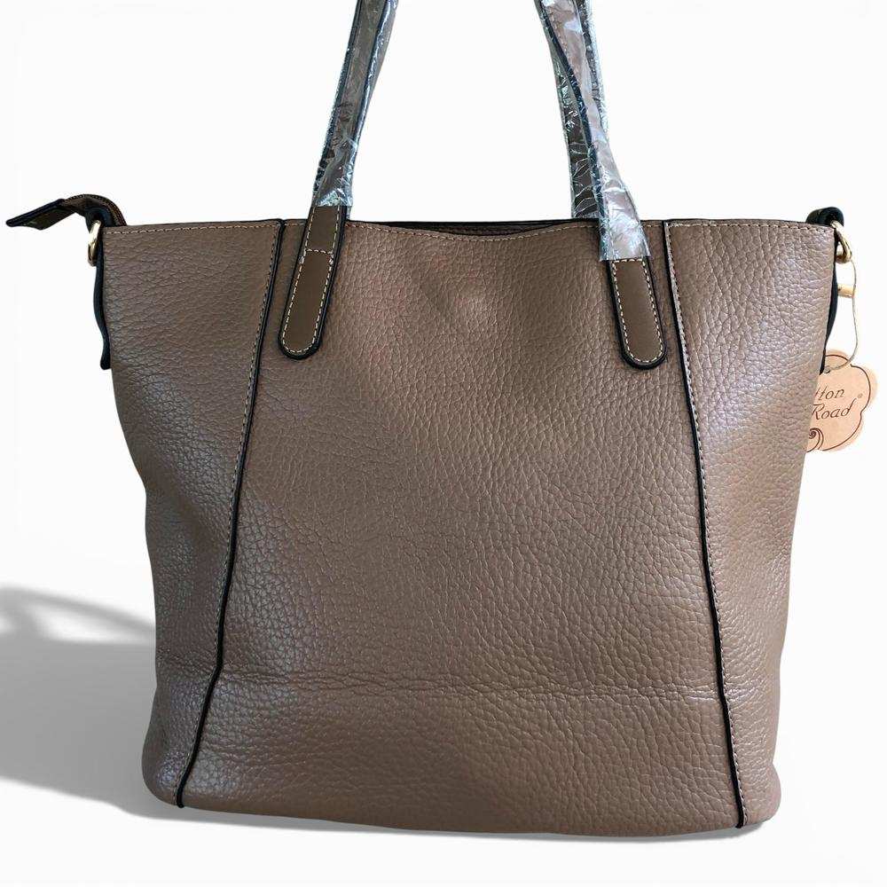 Cotton Road Handbag: KHAKI PU Leather Handbag