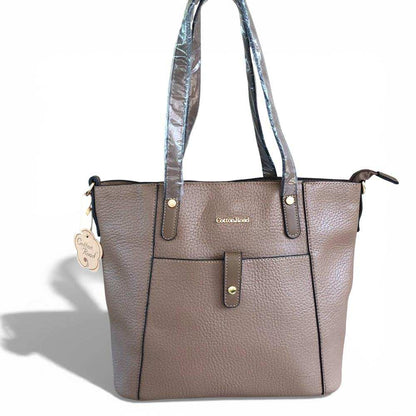 Cotton Road Handbag: KHAKI PU Leather Handbag