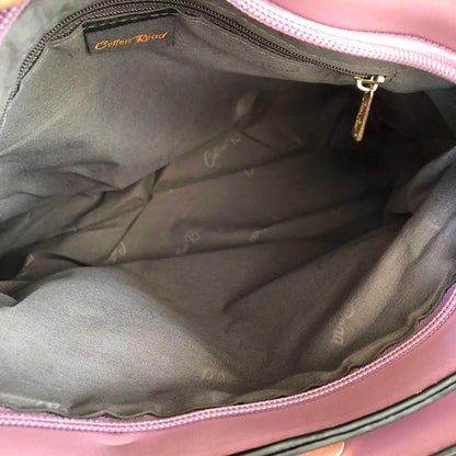 Cotton Road Handbag: LILAC FLORAL PU Leather Handbag