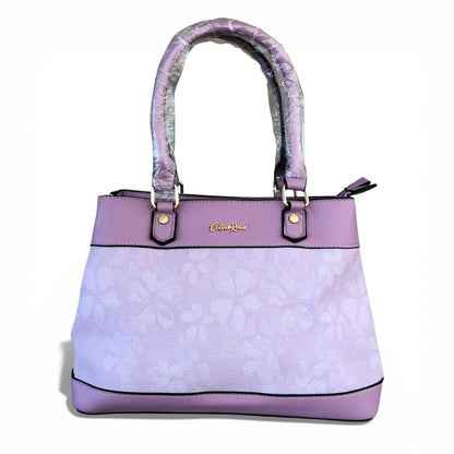 Cotton Road Handbag: LILAC FLORAL PU Leather Handbag