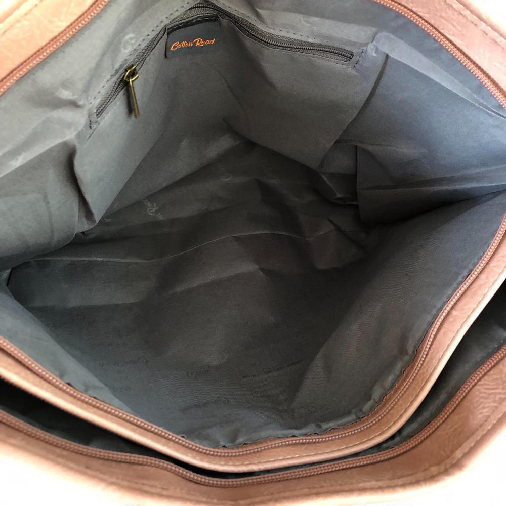 Cotton Road Handbag: PINK PU Leather Handbag with PROTEAS