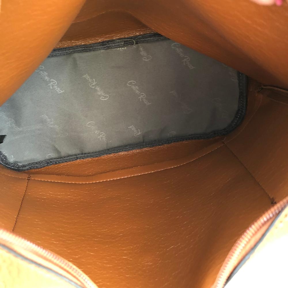 Cotton Road Handbag: TAN PU Leather OPEN
