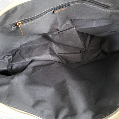 Cotton Road IVORY PU LEATHER Handbag with FLORAL Panel