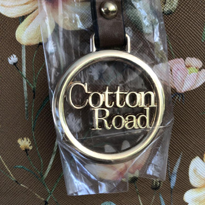 Cotton Road KHAKI PU LEATHER Handbag with FLORAL Panel