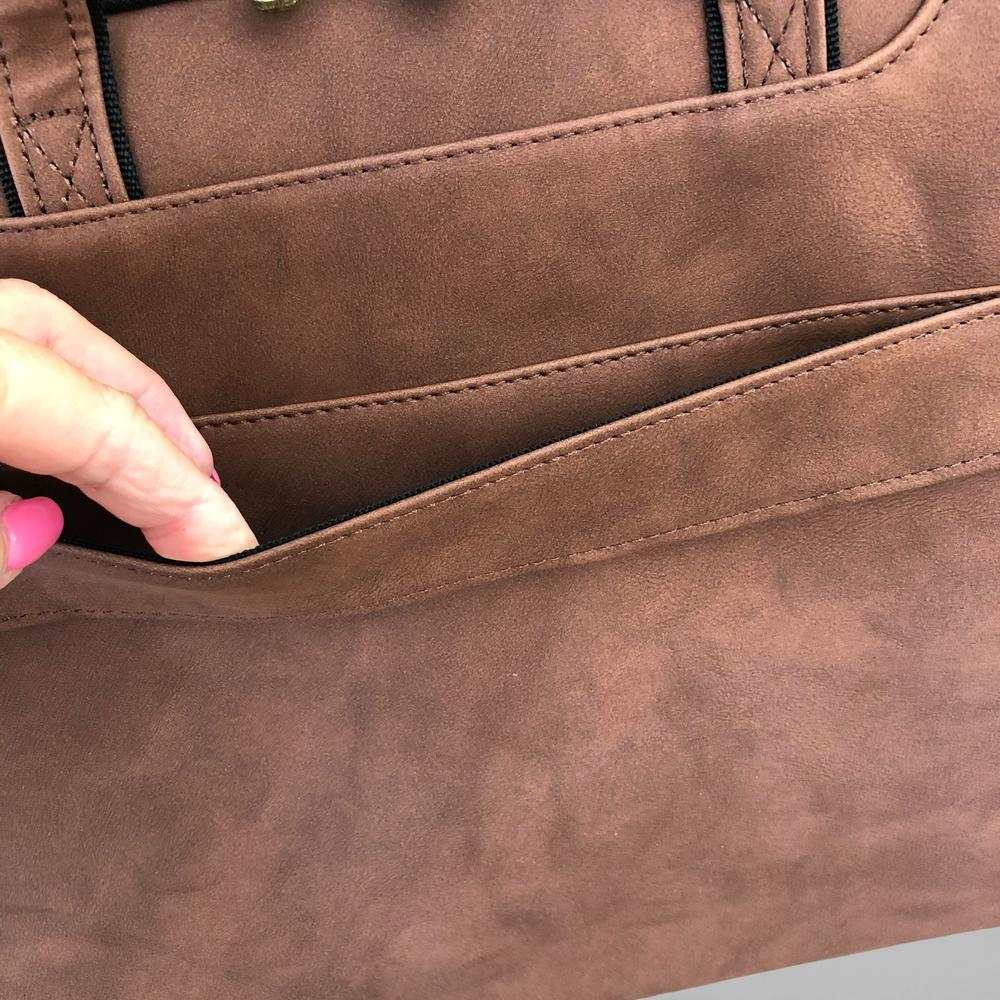 Cotton Road Laptop Bag: Brown PU Leather 15.6" Padded Carry Sleeve for Professionals