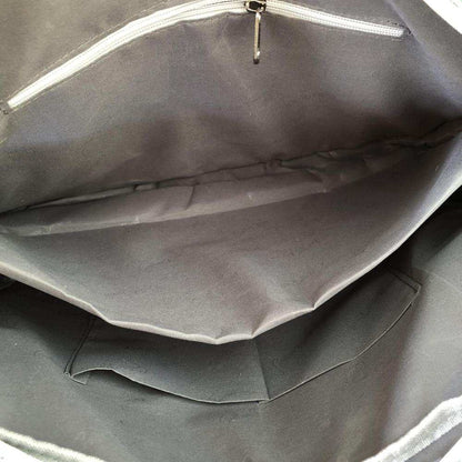 Cotton Road Laptop Bag: GREEN Protea Design Canvas Laptop Bag with GREY Trim and Matching Sleeve COMBO