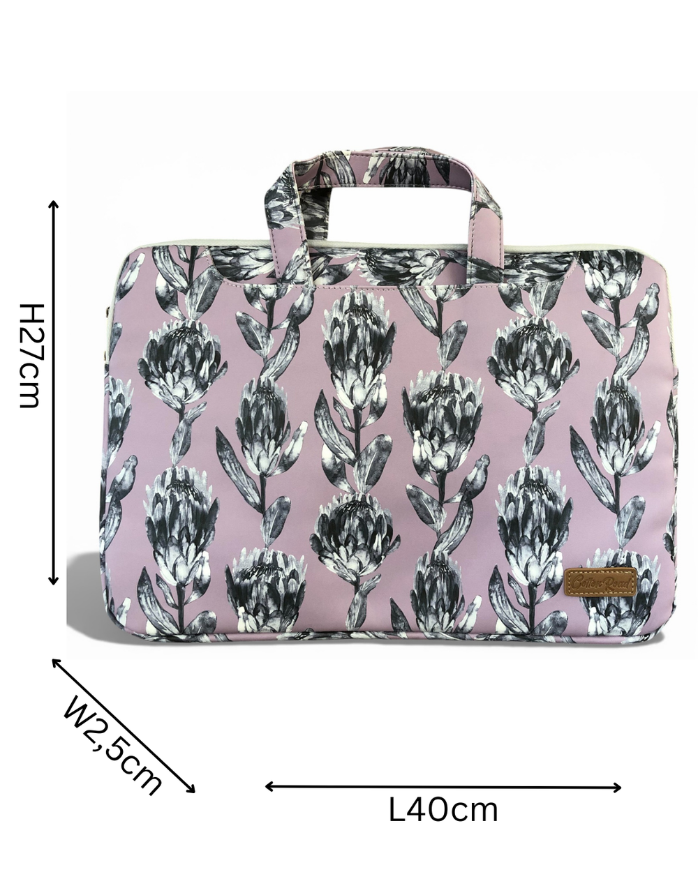 Cotton Road Laptop Bag: LILAC PROTEA PVC Bag / Carry Sleeve with Padded Inner