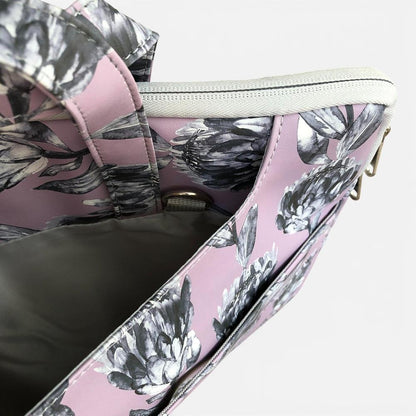 Cotton Road Laptop Bag: LILAC PROTEA PVC Bag / Carry Sleeve with Padded Inner