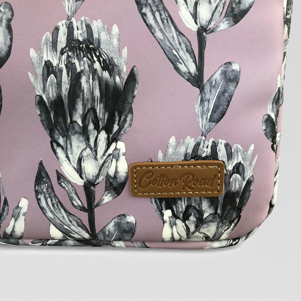 Cotton Road Laptop Bag: LILAC PROTEA PVC Bag / Carry Sleeve with Padded Inner
