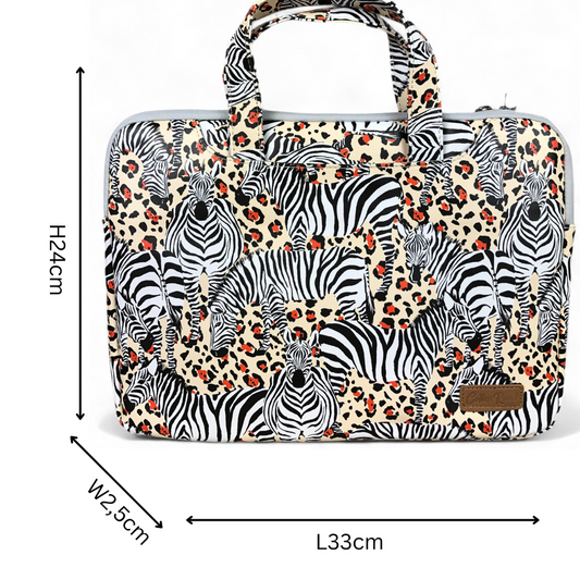 Cotton Road PVC 14' Laptop / Exam Bag with Padded Inner and ZEBRA detailing