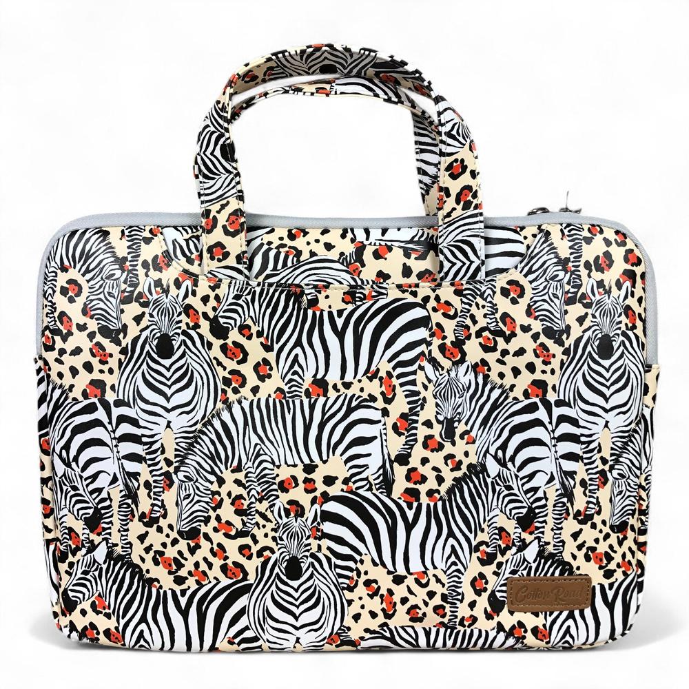 Cotton Road PVC 14' Laptop / Exam Bag with Padded Inner and ZEBRA detailing
