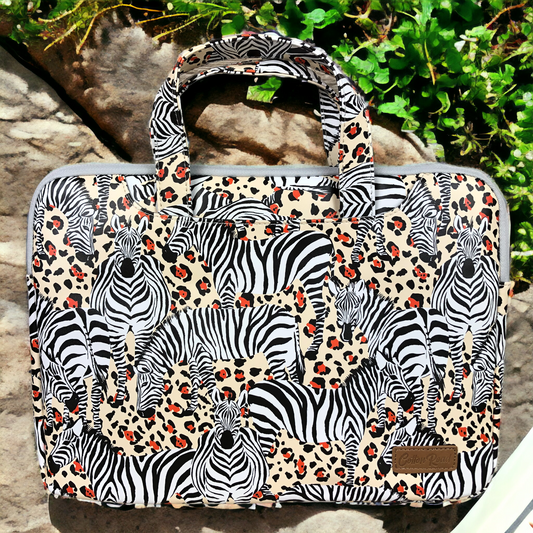 Cotton Road PVC 14' Laptop / Exam Bag with Padded Inner and ZEBRA detailing