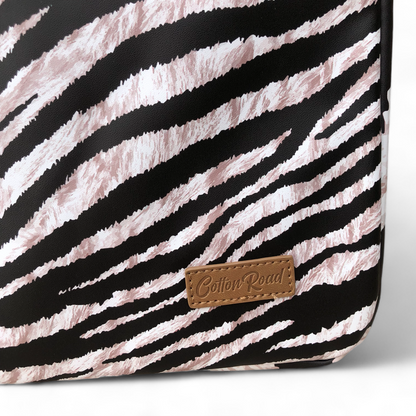 Cotton Road PVC Laptop Bag / Carry Sleeve with ZEBRA Print