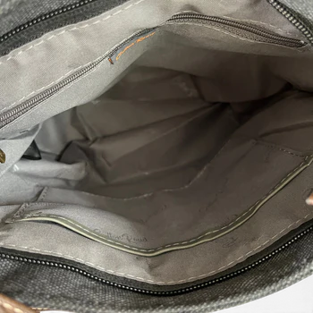 Cotton Road Sling Bag: BLACK Canvas and PU Leather Casual Bag