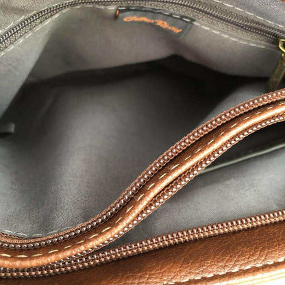 Cotton Road Sling Bag: BROWN PU Leather Bag