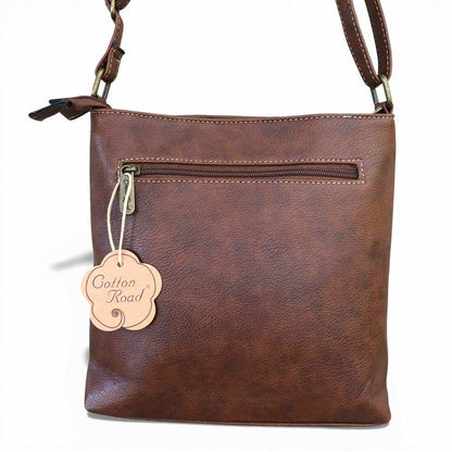 Cotton Road Sling Bag: BROWN PU Leather Bag
