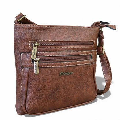 Cotton Road Sling Bag: BROWN PU Leather Bag
