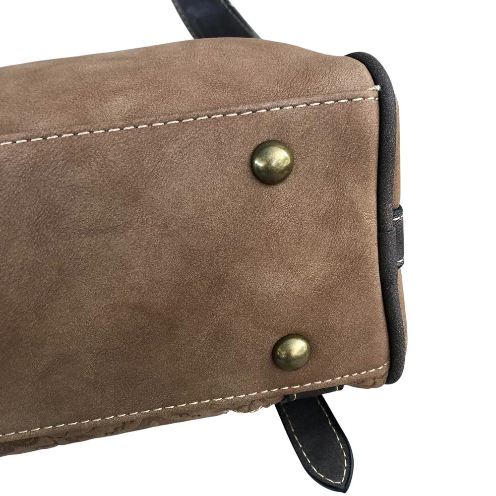 Cotton Road Sling Bag: BROWN PU Leather Sling Bag with BRANDED Strap