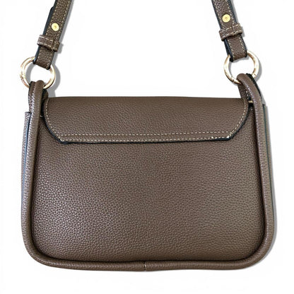 Cotton Road Sling Bag: BROWN PU Leather Sling Bag with Shoulder Strap