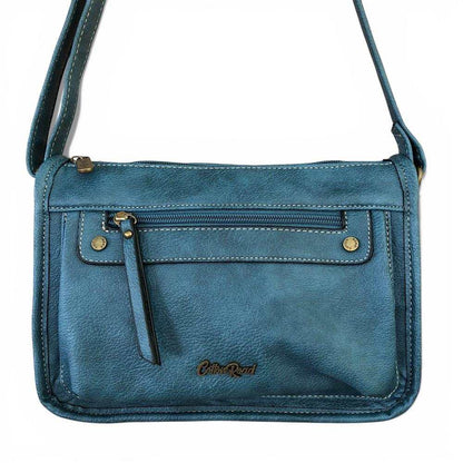 Cotton Road Sling Bag: Blue PU Leather Sling Bag for Versatile Style