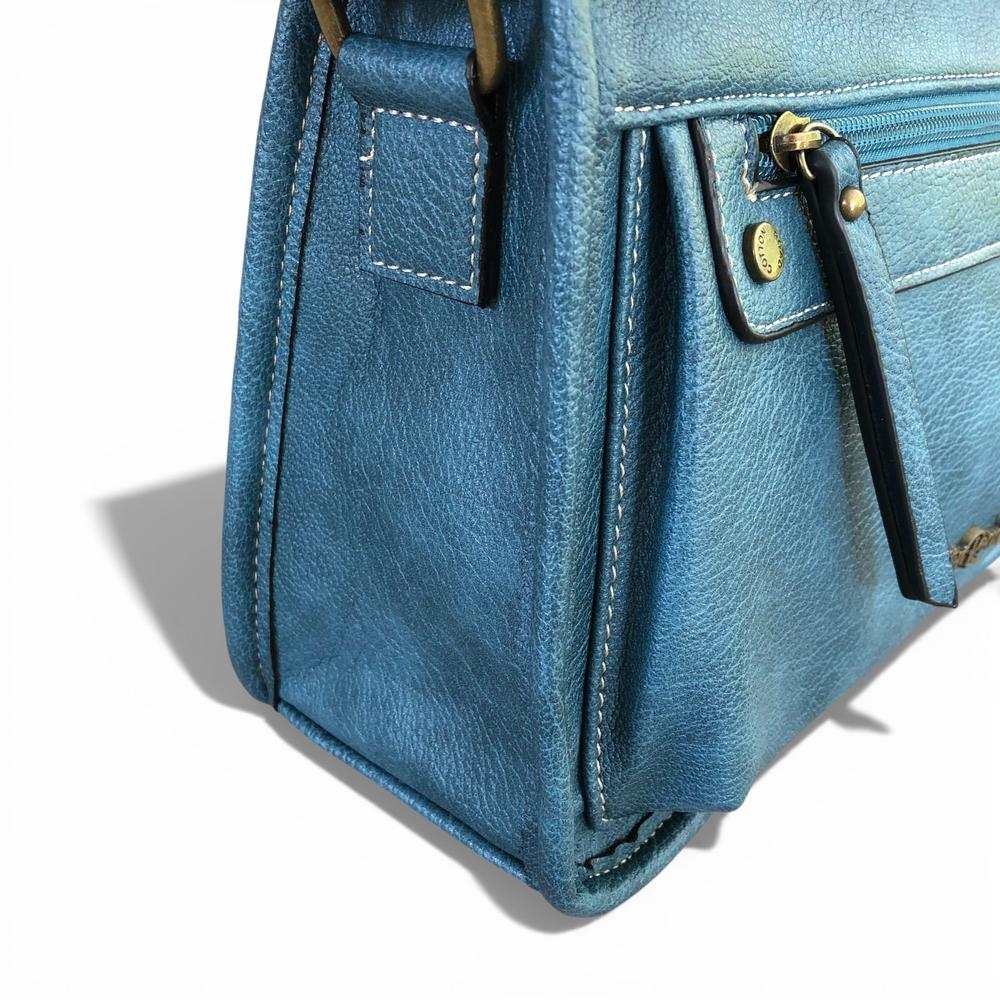 Cotton Road Sling Bag: Blue PU Leather Sling Bag for Versatile Style
