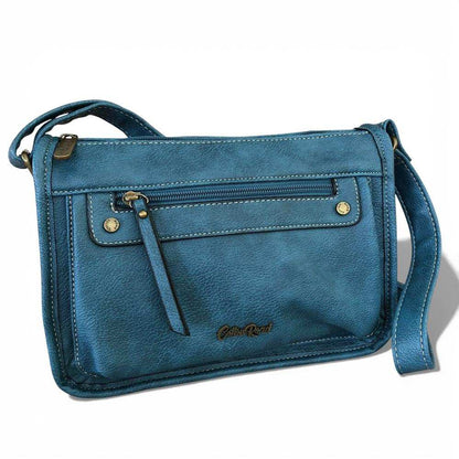 Cotton Road Sling Bag: Blue PU Leather Sling Bag for Versatile Style