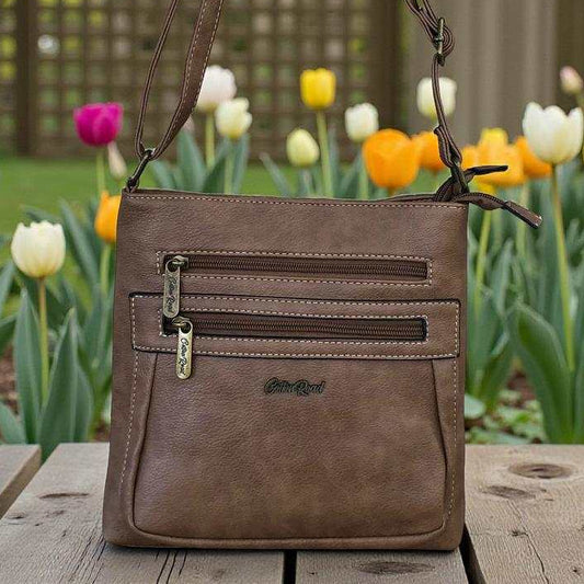 Cotton Road Sling Bag: KHAKI PU Leather Bag