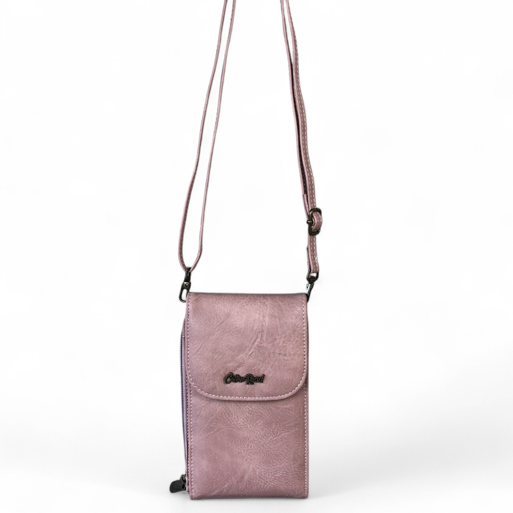 Cotton Road Sling Bag: PINK PU Leather Mini Sling