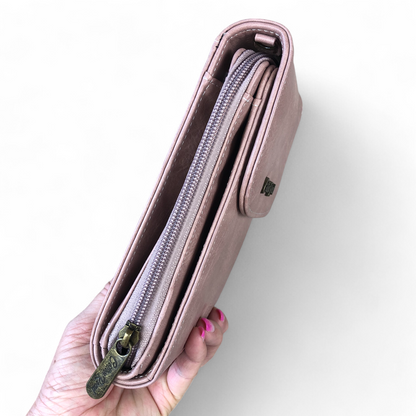 Cotton Road Sling Bag: PINK PU Leather Mini Sling SIDE