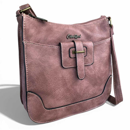 Cotton Road Sling Bag: PINK PU Leather Sling Bag