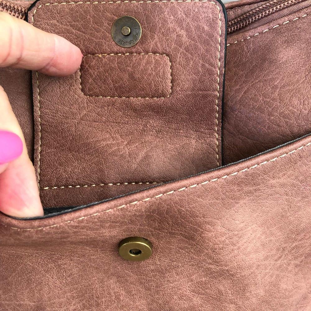 Cotton Road Sling Bag: PINK PU Leather Sling Bag