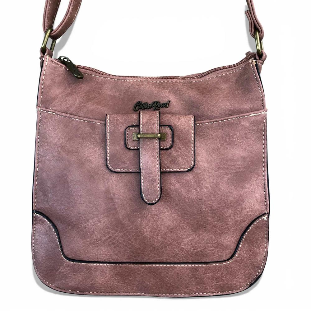 Cotton Road Sling Bag: PINK PU Leather Sling Bag