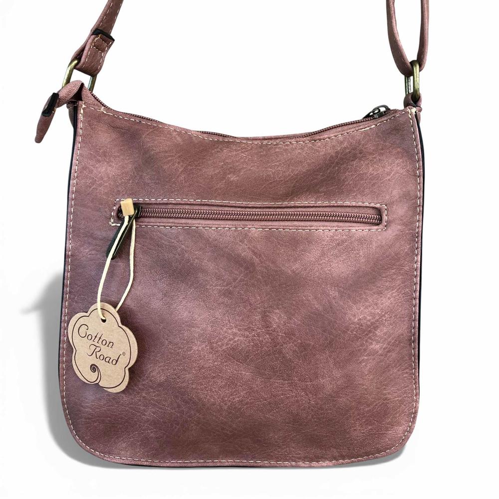 Cotton Road Sling Bag: PINK PU Leather Sling Bag