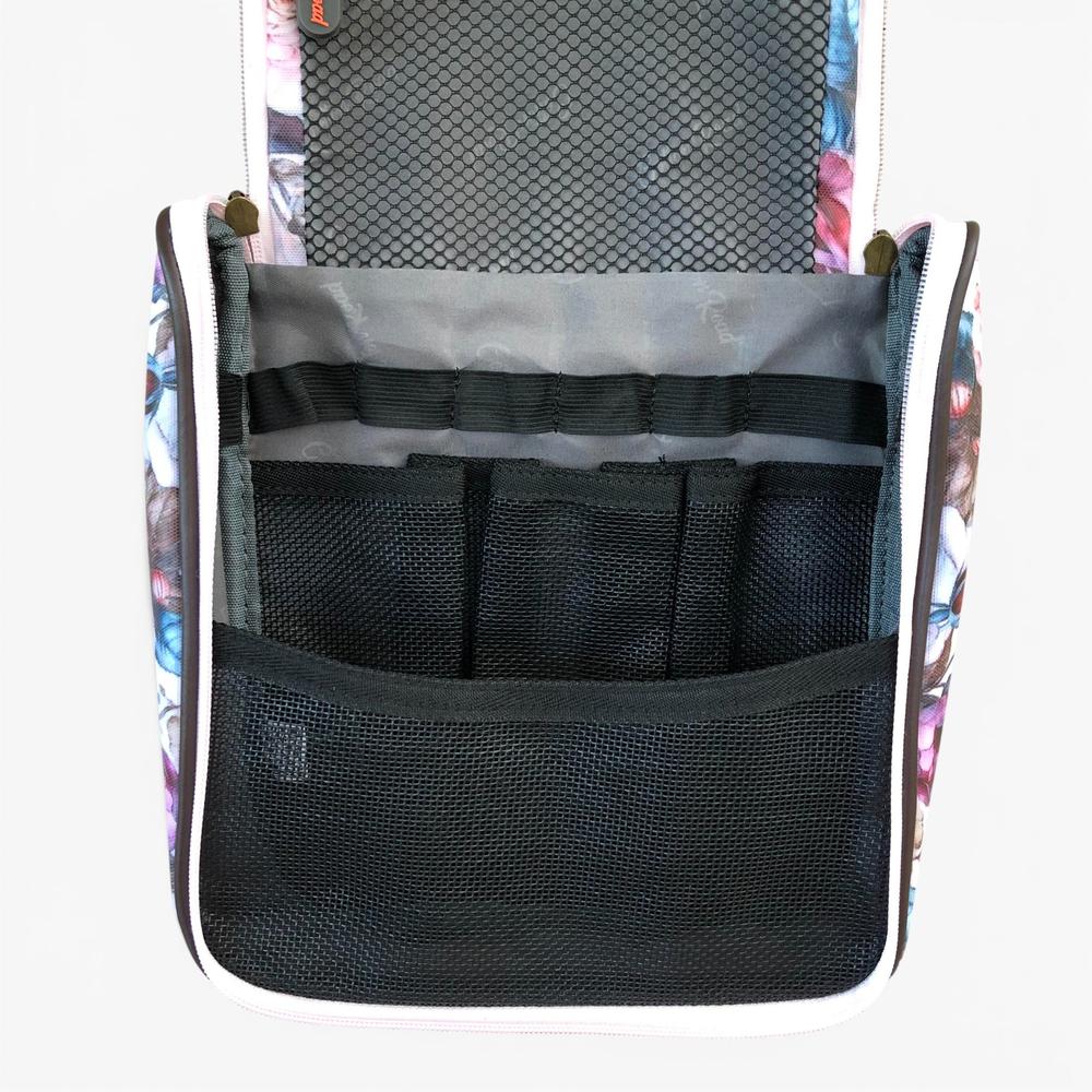 Cotton Road Toiletry Bag: PINK FLORAL PVC Hanging Vanity Bag