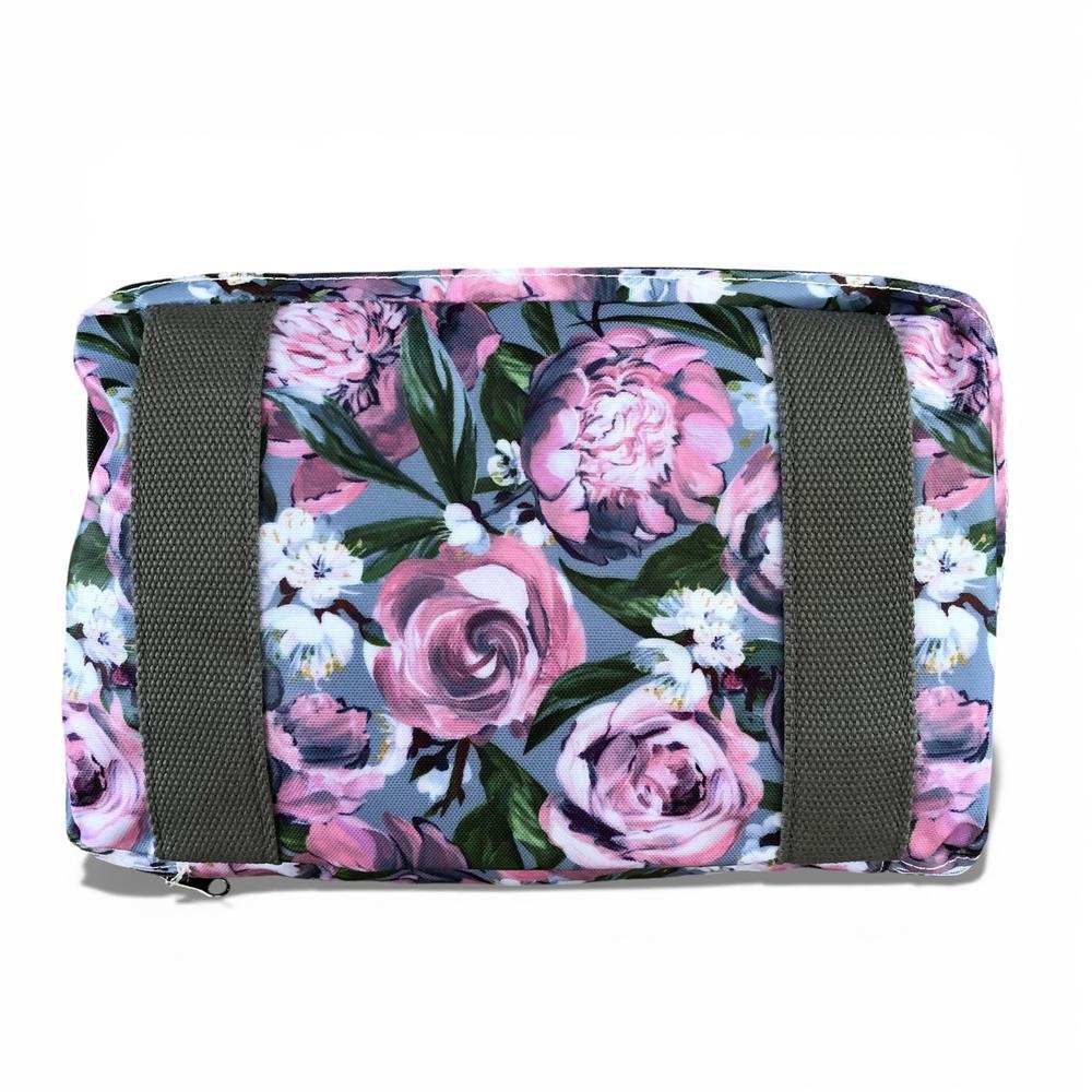 Cotton Road Travel Bag: BLUE PVC Foldaway WEEKENDER Bag and Matching Vanity Bag Set