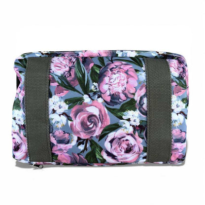 Cotton Road Travel Bag: BLUE PVC Foldaway WEEKENDER Bag and Matching Vanity Bag Set
