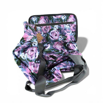 Cotton Road Travel Bag: BLUE PVC Foldaway WEEKENDER Bag and Matching Vanity Bag Set