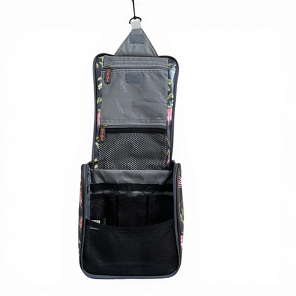 Cotton Road Travel Bag: GREY PVC Overnight with PROTEAS and Matching Vanity Bag