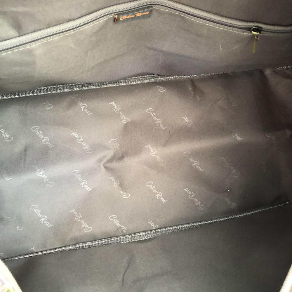 Cotton Road Travel Bag: PINK PVC Overnight Bag with ROSES and Matching Vanity Bag