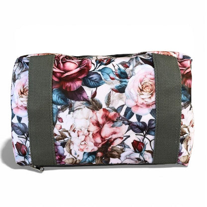 Cotton Road Travel Bag: PINK ROSES PVC Foldaway WEEKENDER Travel Bag