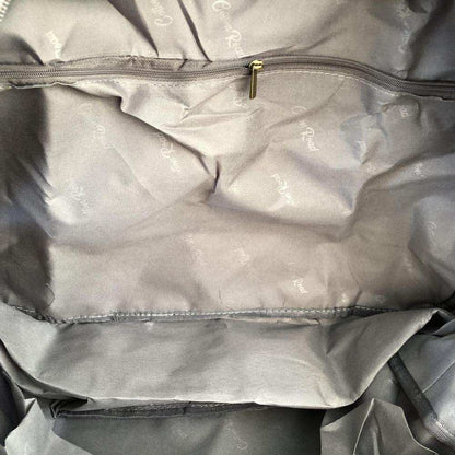 Cotton Road Travel Bag: PINK ROSES PVC Foldaway WEEKENDER Travel Bag inside