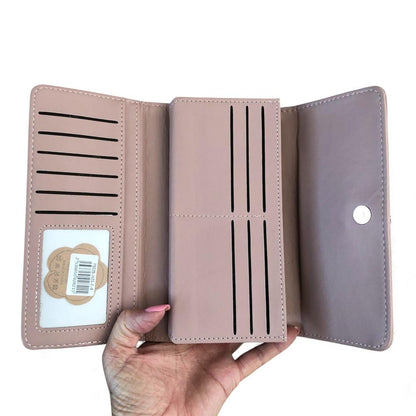 Cotton Road Wallet: Large FLORAL PINK PU Leather Wallet