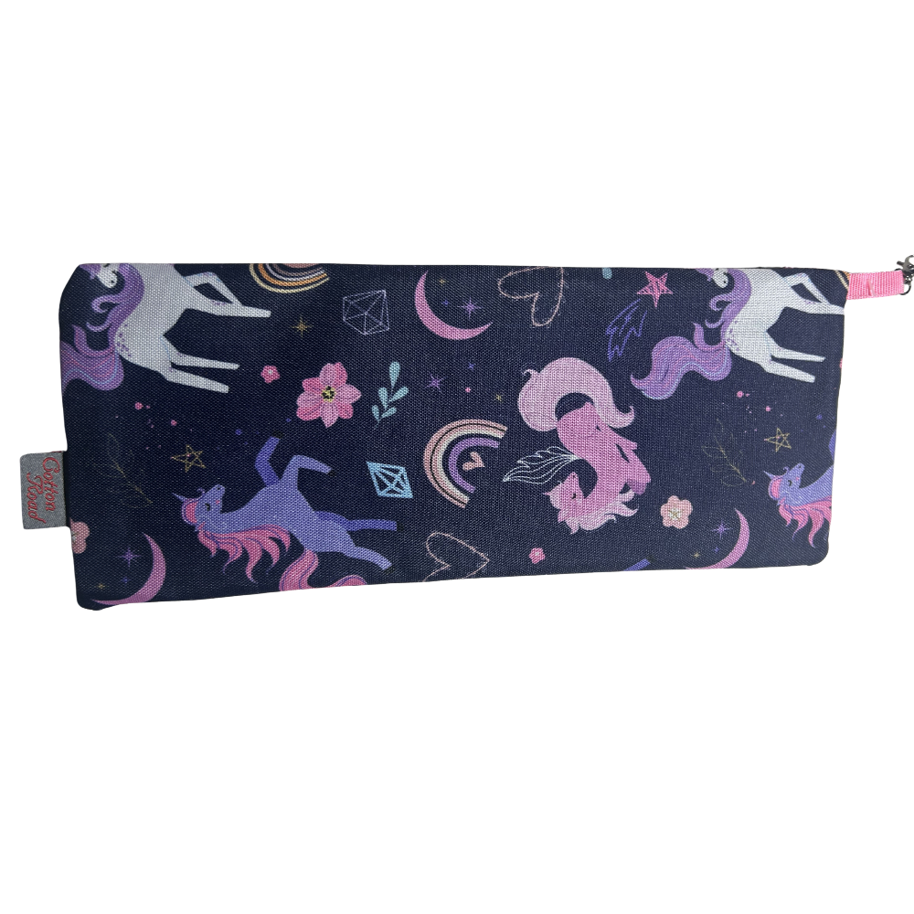 Cotton Road 2-Piece Backpack Set: PINK UNICORN Canvas Kids Backpack with matching Pencil Case