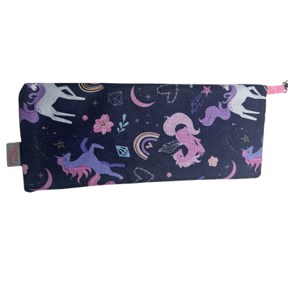 Cotton Road 2-Piece Backpack Set: PINK UNICORN Canvas Kids Backpack with matching Pencil Case