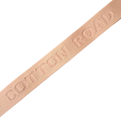 Cotton Road Adjustable Bag Strap: BLUSH PINK Tonal Logo detail