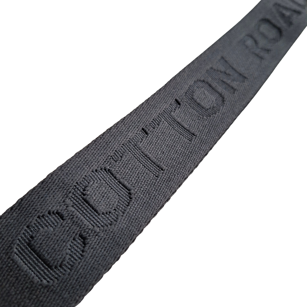Cotton Road Adjustable Bag Strap: CLASSIC BLACK Tonal Logo BRAND